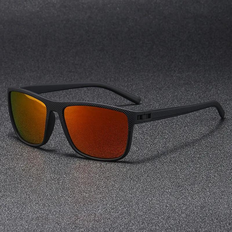 Men's Square Sunglasses Colorful Outdoor Sports Driving Night Vision Goggles UV Protection Sun Glasses for Men