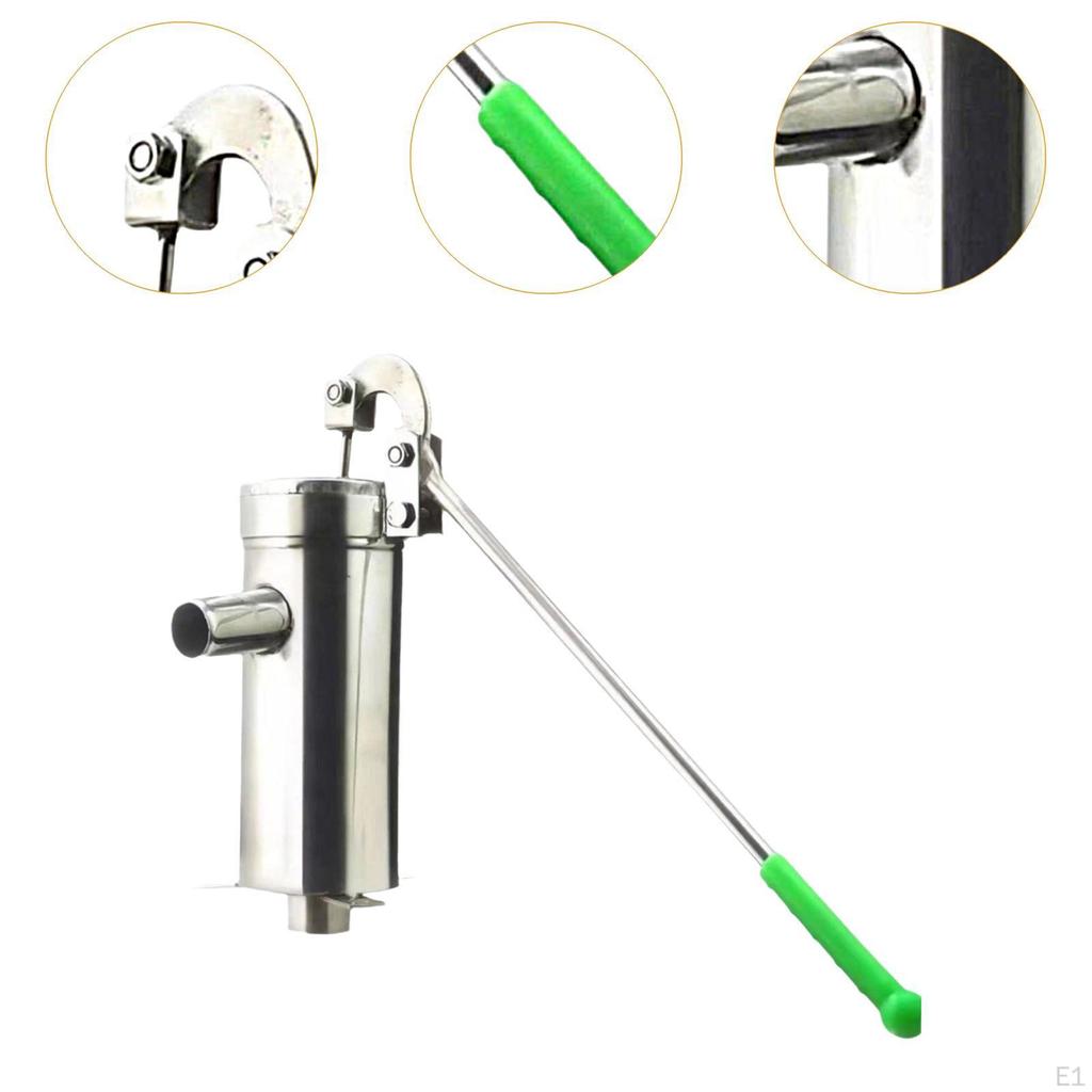 Ручной всасывающий насос Глубинный колодец Ручной Утолщенный Высокая Рабочая Эффективность Современная Нержавеющая Сталь для