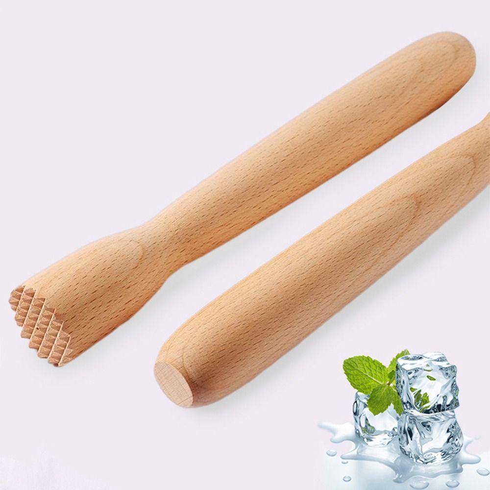 Прочный пестик для фруктового чая, мощный измельчитель льда, мадлер из буковой древесины, инструмент для бара
