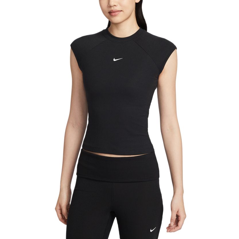 Nike Футболки женские черные с круглым вырезом умеренные IF0243-010