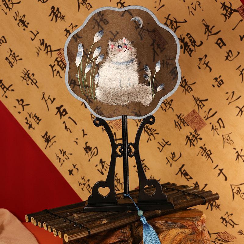 С подвеской в китайском стиле Веер Туан Веер из шелка Классический вышитый Веер Китайская свадьба