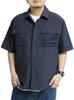 One Colors LOGOS PARK Men's Short Sleeve Shirt, Water-Repellent Ripstop with Mesh Back, Stretch Work Shirt, Size 3L, Navy (67)