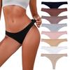 European-American Low Waist Cotton Seamless Nude Thong for Women