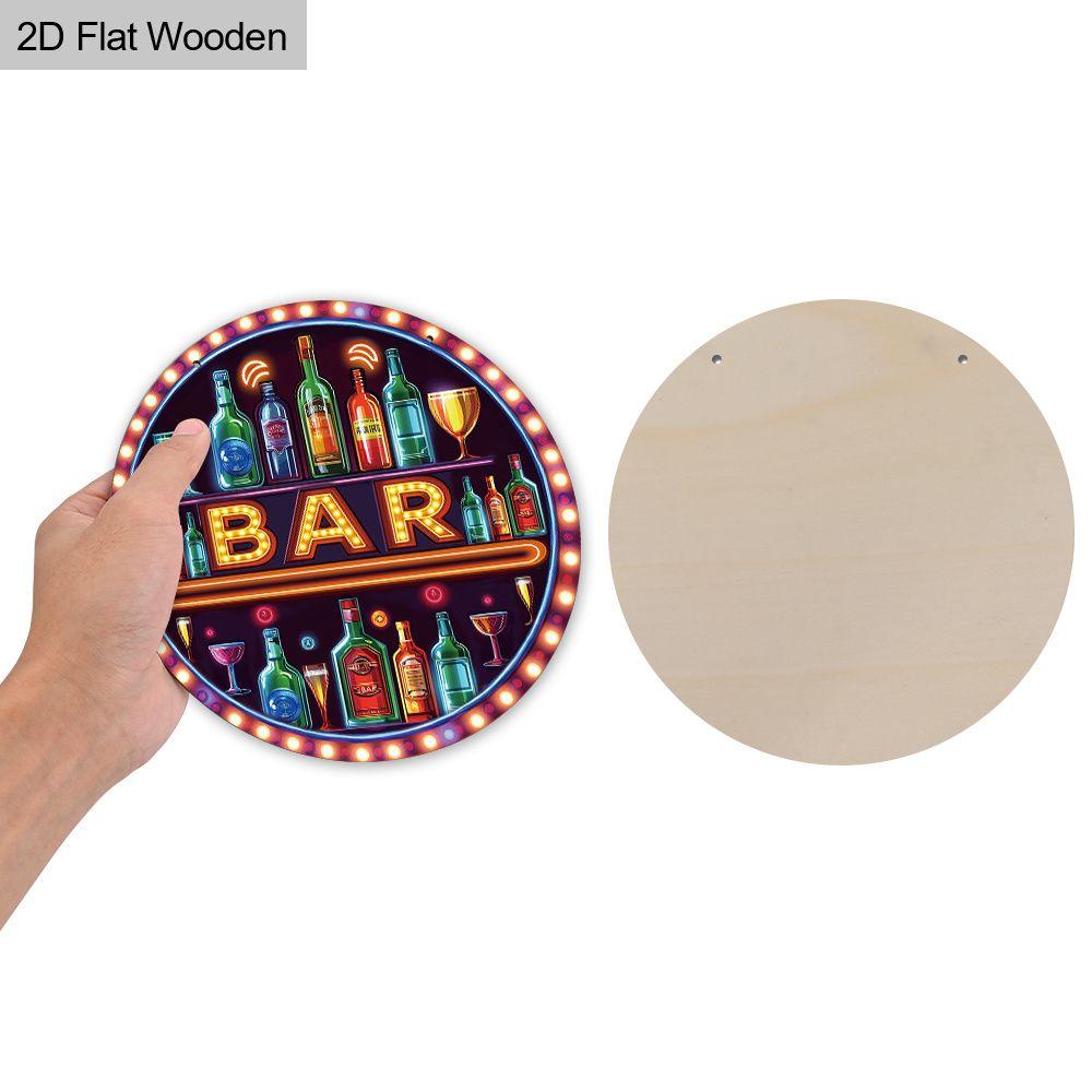 2D плоские подвесные декоративные таблички, украшение для интерьерной стены или двери, садовое украшение, рисунок - табличка "БАР", подарок на новоселье для друзей