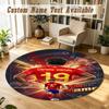 Round Rug Custom NameLamine Yamal Pattern Non Slip Carpet Home Floor Decor