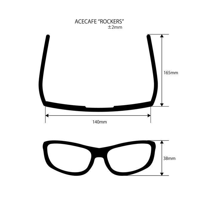 [ACE CAFE LONDON] Sunglasses Rockers BK Smoke Black, One Size N002SG-BKSM