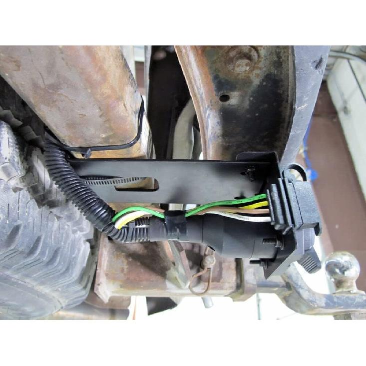 MECMO Multi-Tow 4-Way Flat To 7-Way RV Blade And 4-Way Flat Female End Trailer Wiring Adapter Connector Kit, 4 Pin Vehicle-Side Trailer Light Plug To