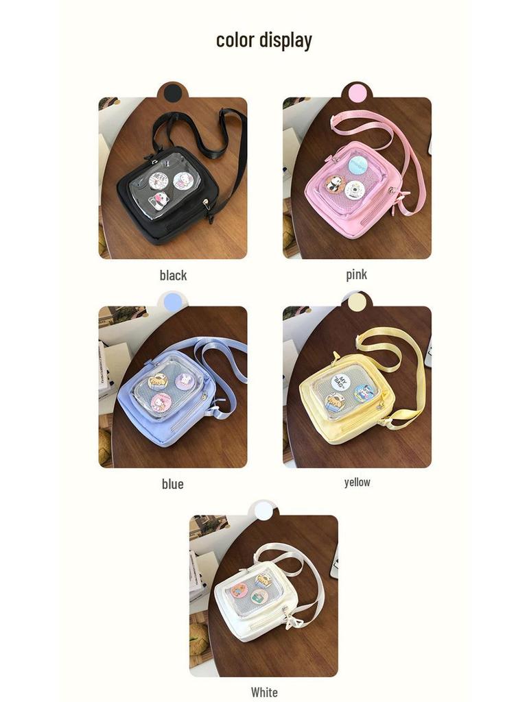 Japanese Transparent Ita Bag: Versatile Small Capacity Crossbody Shoulder Bag for Women