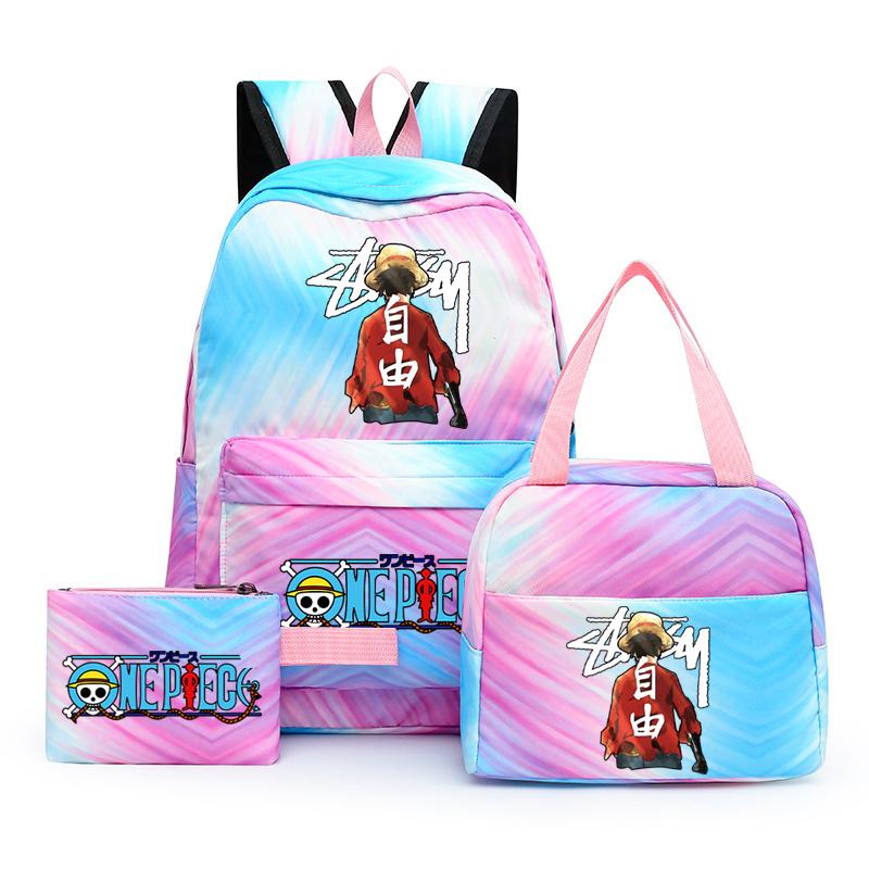 3 шт./компл. аниме цельный рюкзак с ланч-боксом пенал для школьников рюкзак для мальчиков и девочек мужчин и женщин дорожная сумка Mochila Rucksak