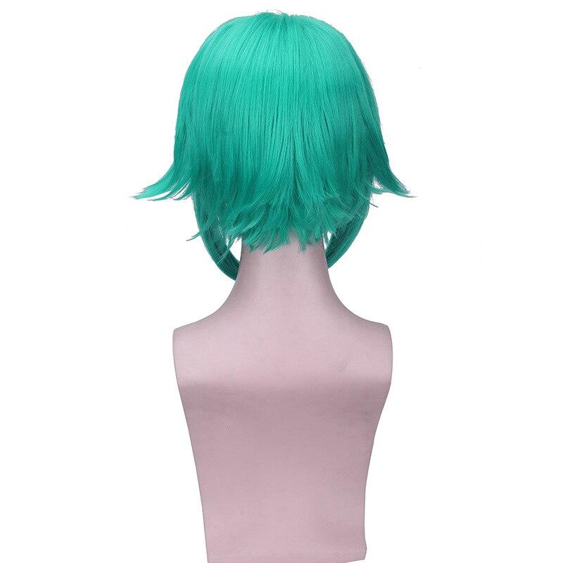 Anime 38CM Green Short Wigs Hair Houseki No Kuni Cosplay Wig Land of the Lustrous Phosphophyllite Synthetic Halloween Costume