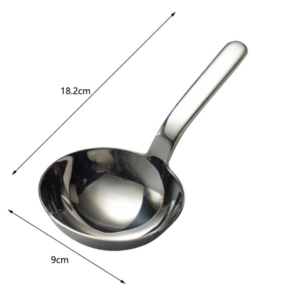 304 Stainless Steel Serving Spoon Large Size Soup Ladle Scoop Round Soup Spoon  Home