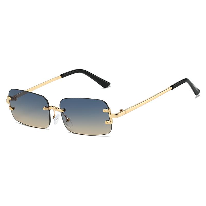 Ретро Безободковые Солнцезащитные Очки Женские Модные Брендовые Солнцезащитные Очки Мужские Винтажные Роскошные Солнцезащитные Очки для Вождения На Открытом Воздухе Женские UV400