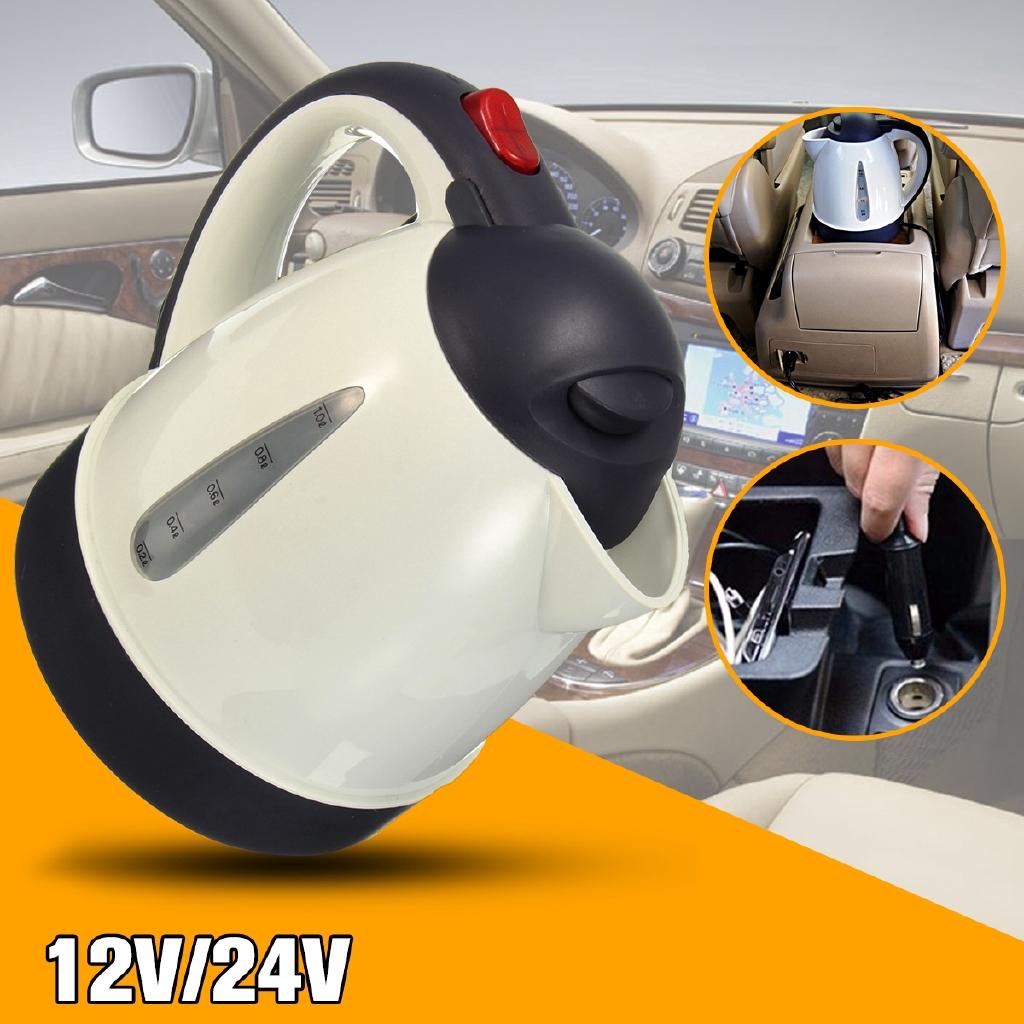 Car Portable Hot Water Kettle 12V / 24V Hot Water Heater for Large Capacity Coffee Tea 1000ml