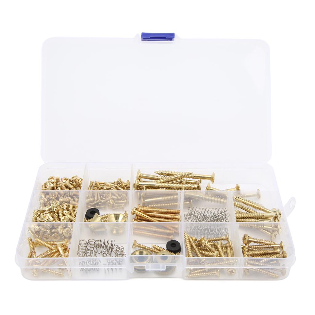 Комплект винтов для электрогитары, металлические винты, пружинный ремешок, набор застежек, ремонтный крепеж