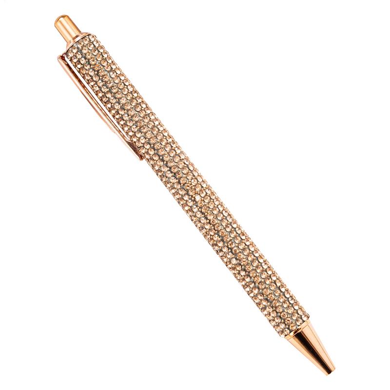 Тонкая гелевая ручка 1,0 мм Шариковая ручка с кристаллами Rose Gold Роскошная ручка Искрящаяся хрустальная ручка для письма Студенческая школьная офисная канцелярия