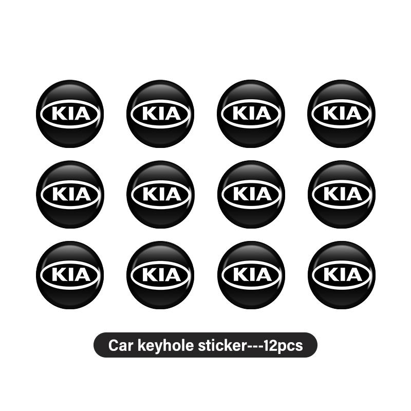 AVZZMC1 8pcs Car Keyhole Sticker Anti Block Protective Cover Non Destructive For KIA Cerato Soul Venga Forte Spectra Sedona Niro Cadenza