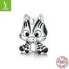 Yin Ziyun Black Oil Drop Zebra Cartoon Bracelet with Cute Animal S925 Silver Bead BSC387