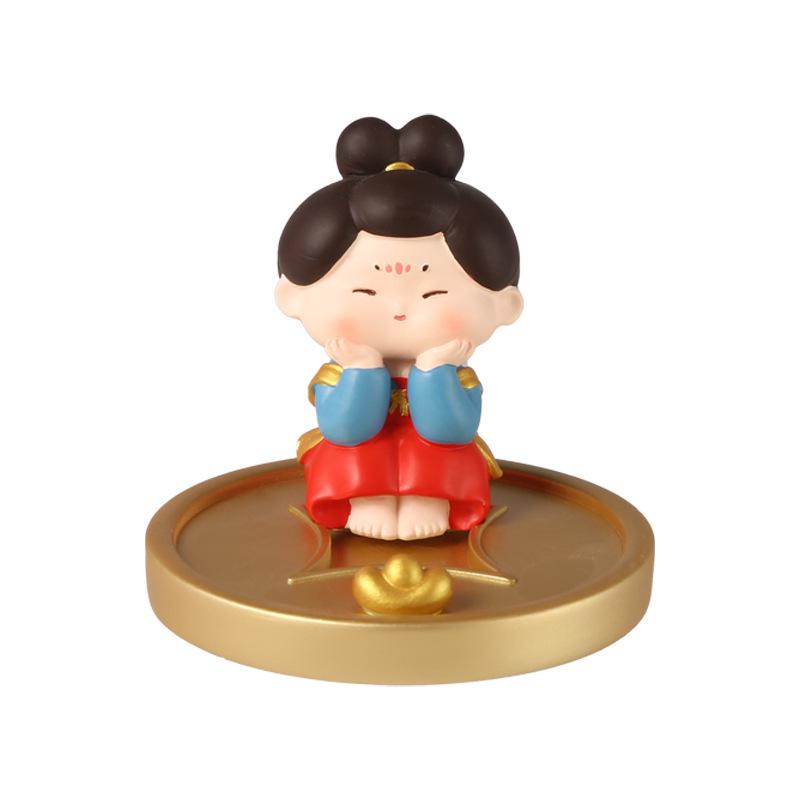 Подставка для телефона в виде дамы эпохи Тан - Милое настольное украшение, Смоляная фигурка для дома или гостиной.