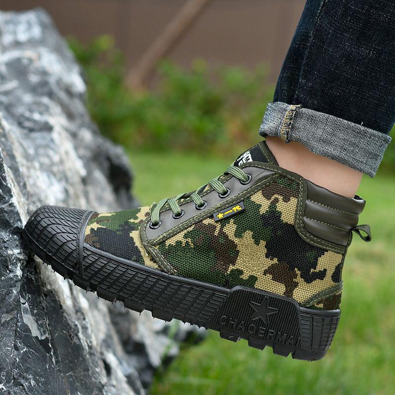 Тактическая тренировочная обувь с высоким берцем, дышащая парусиновая обувь, устойчивая к запаху, уличная обувь для защиты труда для мужчин