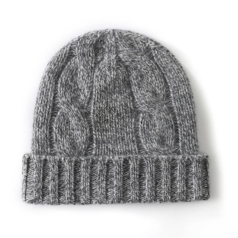 Cashmere hats winter thickened men's and women's cashmere hats knitted bald hats cold hats autumn and winter Japan and Korea