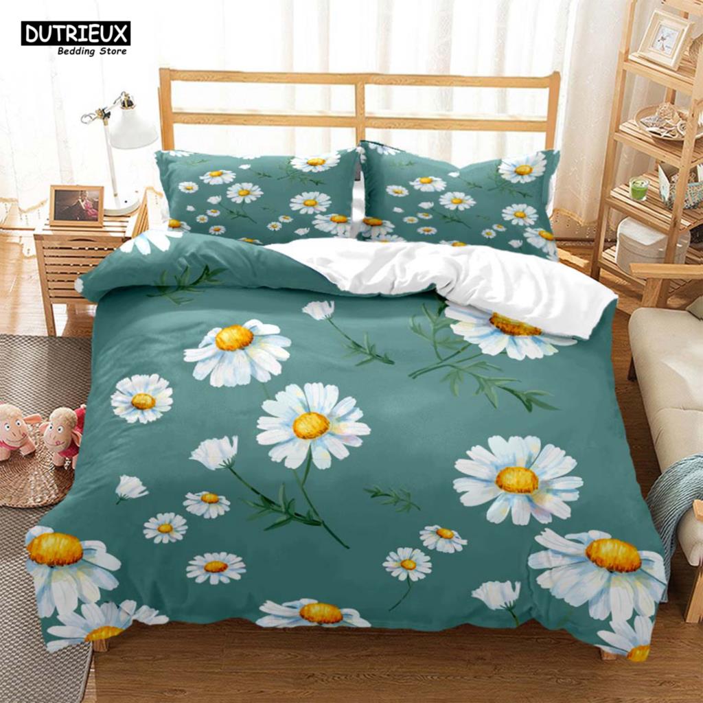 Comforter The Flower Pattern Is Simple And Fresh Soft And Comfortable Customizable Comforter Bedding Sets Bedding Set Luxury