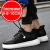 Плюс Размер 37-46 Кроссовки для мужчин, увеличивающие рост, стелька 8 см, белые, черные, более высокие, мужские, модные кроссовки для отдыха