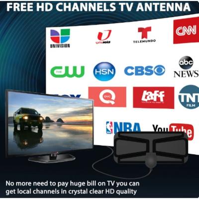 8K Цифровая ТВ-антенна HDTV с высоким коэффициентом усиления - Усилитель на 3600 миль Активная комнатная антенна HD Плоский дизайн