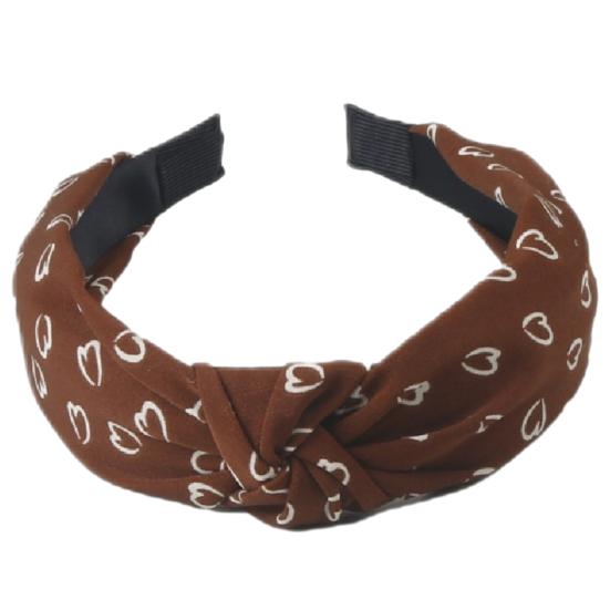 Женская повязка для волос Yousheng с узлом в виде сердца, широкая полоса с леопардовым узором, эластичная противоскользящая ретро-легкое украшение для волос, женский обруч для волос, аксессуар для волос