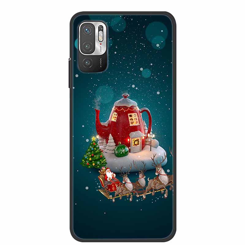 Рождественский мультяшный чехол для Xiaomi Redmi Note 10 Чехол Силиконовый Мягкий ТПУ Чехол для Xiaomi Redmi Note 10T 10 Pro 4G 5G 10S 9T 9 Чехол