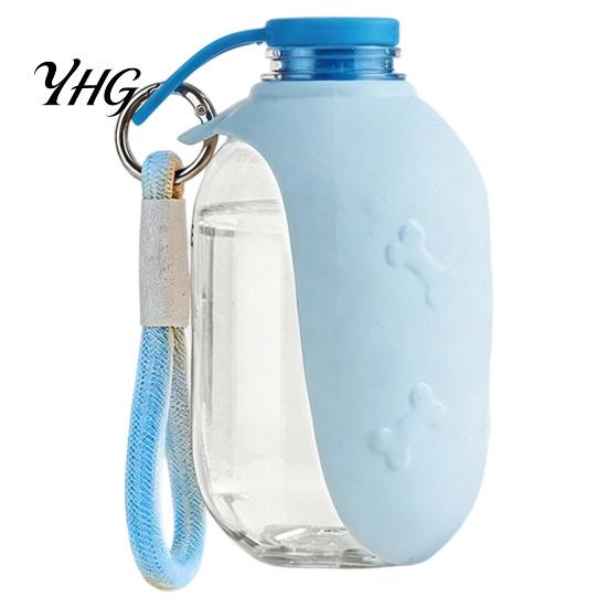 Pet Supplies for Outdoor Travel Dog Water Bottle with Foldable Silicone Bowl, Leakproof Easy to Carry Dispenser, 300ml Portable Feeder Walking