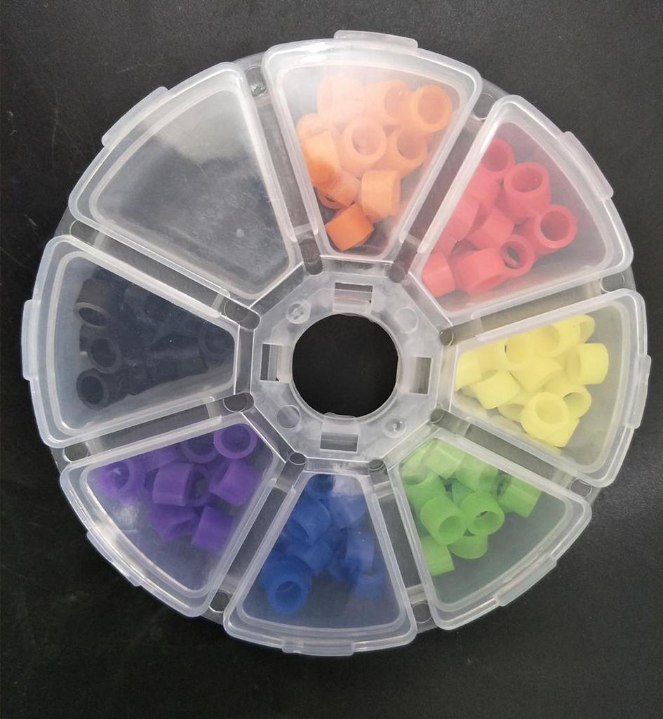 Автоклавируемые стоматологические универсальные силиконовые кольца с цветовым кодом, разноцветные кольца для наконечников или инструментов (Диаметр 7 мм/5 мм)