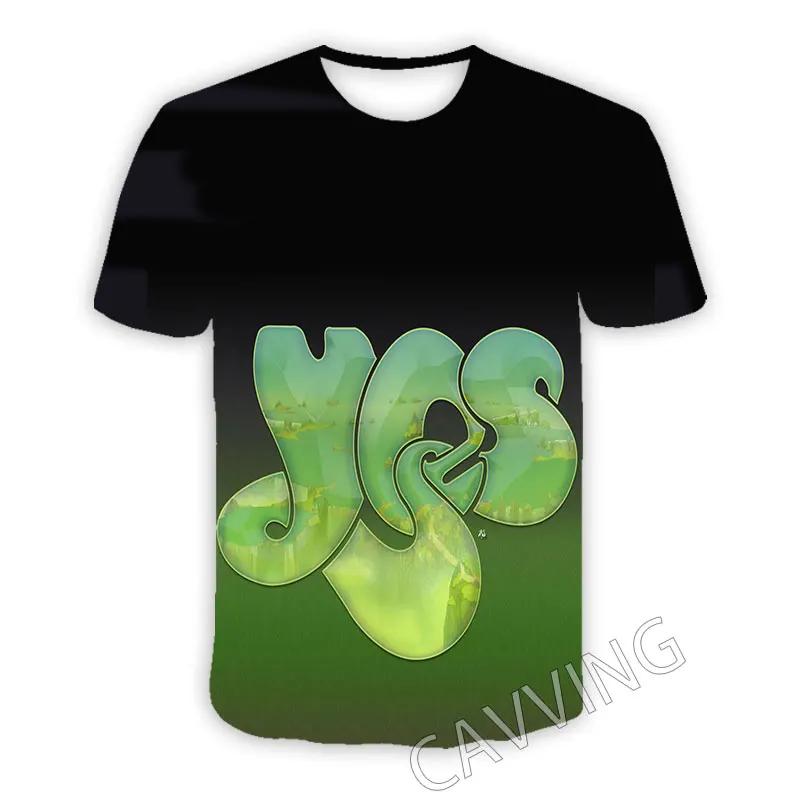YES Band 3D-печать Спортивная дышащая быстросохнущая мужская футболка Рок Хип-Хоп Панк Хэви-метал Повседневная уличная мода Топ с коротким рукавом