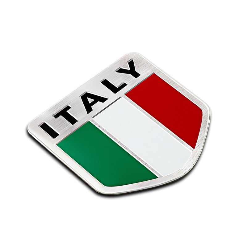 RZUD8 Car Stickers 3D Aluminum Auto Logos Stickers For Alfa Romeo 4C 159 Spider Giulia Giulietta 156 Tonale Car Body Decoration Paster