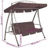 VidaXL Balancelle convertible d'extérieur avec auvent Café