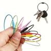 1pcs Colorful Stainless Steel Wire Luggage Tag Clip Durable And Easy To Install Perfect For Travel And Everyday Use