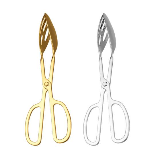 Щипцы для еды из нержавеющей стали с прорезями и длинной ручкой, многофункциональный зажим для торта, хлеба, десерта «шведский стол», салата, стейка, барбекю, зажим для сервировки, кухонные принадлежности