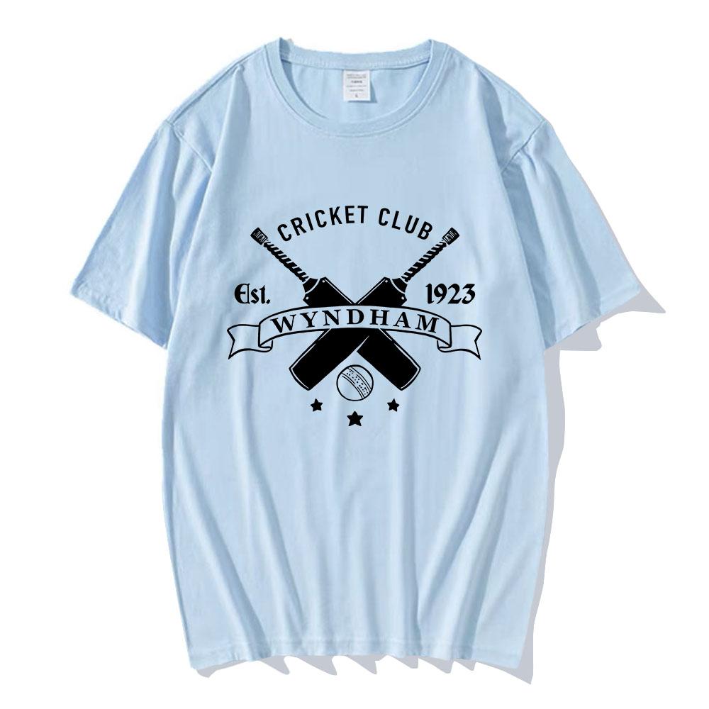 Хлопковая футболка с коротким рукавом Atomfall Cricket Club Свободные футболки Унисекс Уличная одежда Летняя с круглым вырезом Мужские Женские Мерч Футболки с принтом