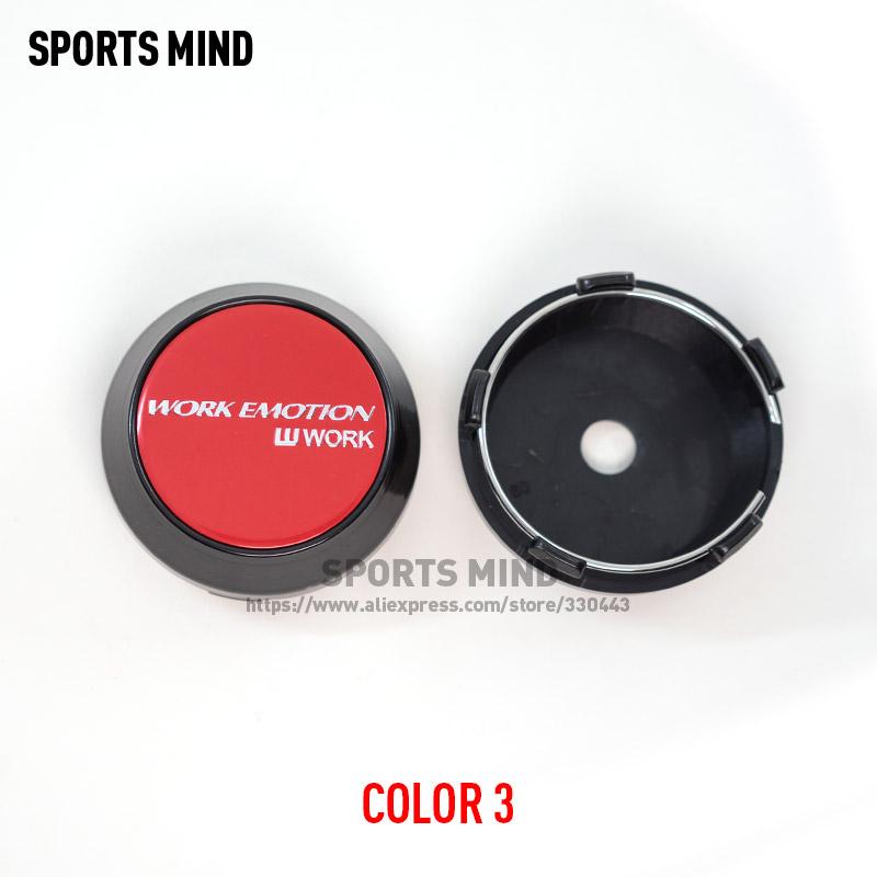 4PCS/lot 60MM Car Wheel Center Hub Caps for WORK EMOTION Wheel Emblem Logo CE28 Rim TE37 Tokyo Time Attack