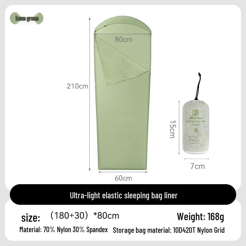 Hikeman Travel Sleeping Bag Liner: Lightweight, Portable, High Elasticity, Washable, Dirt-Proof for Camping and Hotels