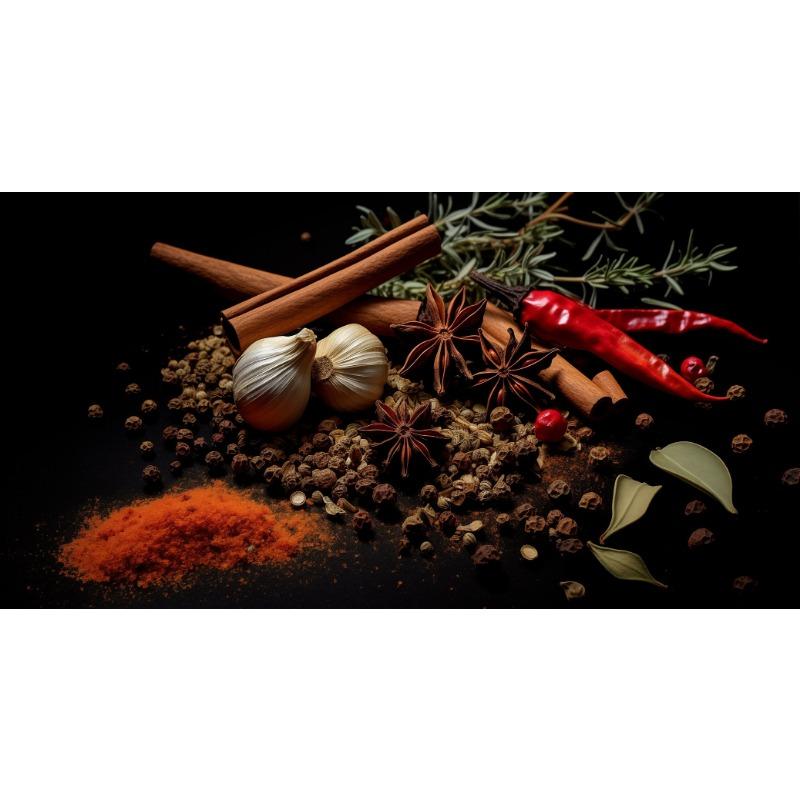 Специи и травы для гамбургера Пицца Хот-дог Кофе Постер Холст Живопись Принт Кухонное искусство Ресторанная стена Домашний декор