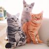 Очаровательная 50-сантиметровая 3D подушка-игрушка в виде кошки, плюшевая подушка для уютного домашнего декора