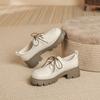 Women's Chunky Platform Loafers Shoes Casual Comfort Lace-Up Lug Sole Round Toe Pumps Non-Slip Walking Shoes Party Office Work Dressy Shoes for Women