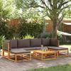 VidaXL 7-Piece Garden Sofa Set with Cushions In Acacia Wood and Rattan 3278908
