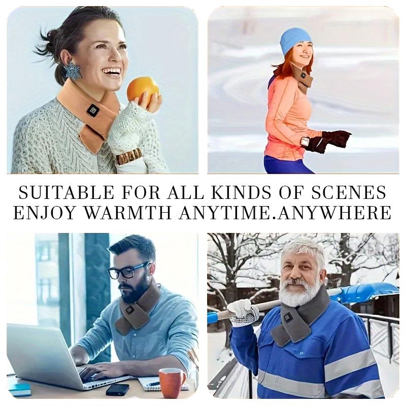 Heating Scarf Men’s Women Winter Warm Heated Scarf 3-stage Electric Heating Scarf for Winter Outdoor Camping Hiking Skiing