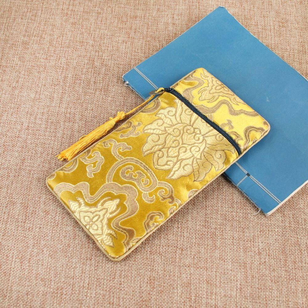 Double-layer Brocade Antique Buddhist Scripture Bag Embroidery Bag Jewelry Bag Chinese Style Sachet