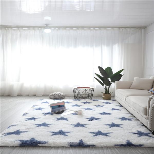Ультра мягкие современные коврики лохматый коврик для детской комнаты домашний декор плюшевый ковер плюшевый ковер напольный коврик пушистый коврик