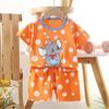 Children's Casual Short-sleeved Summer Cotton T-shirt Set for Boys and Girls
