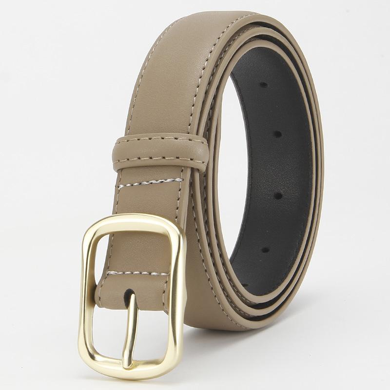 Женский ремень из натуральной кожи, ремень из коровьей кожи, женский универсальный декоративный ремень, деловой, повседневный, простой, модный ремень, высокого класса
