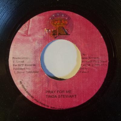 Пластинка 7 дюймов TINGA STEWART - Pray For Me NONE R.P.P. Пластинки использованного ямайского регги, ска и даба