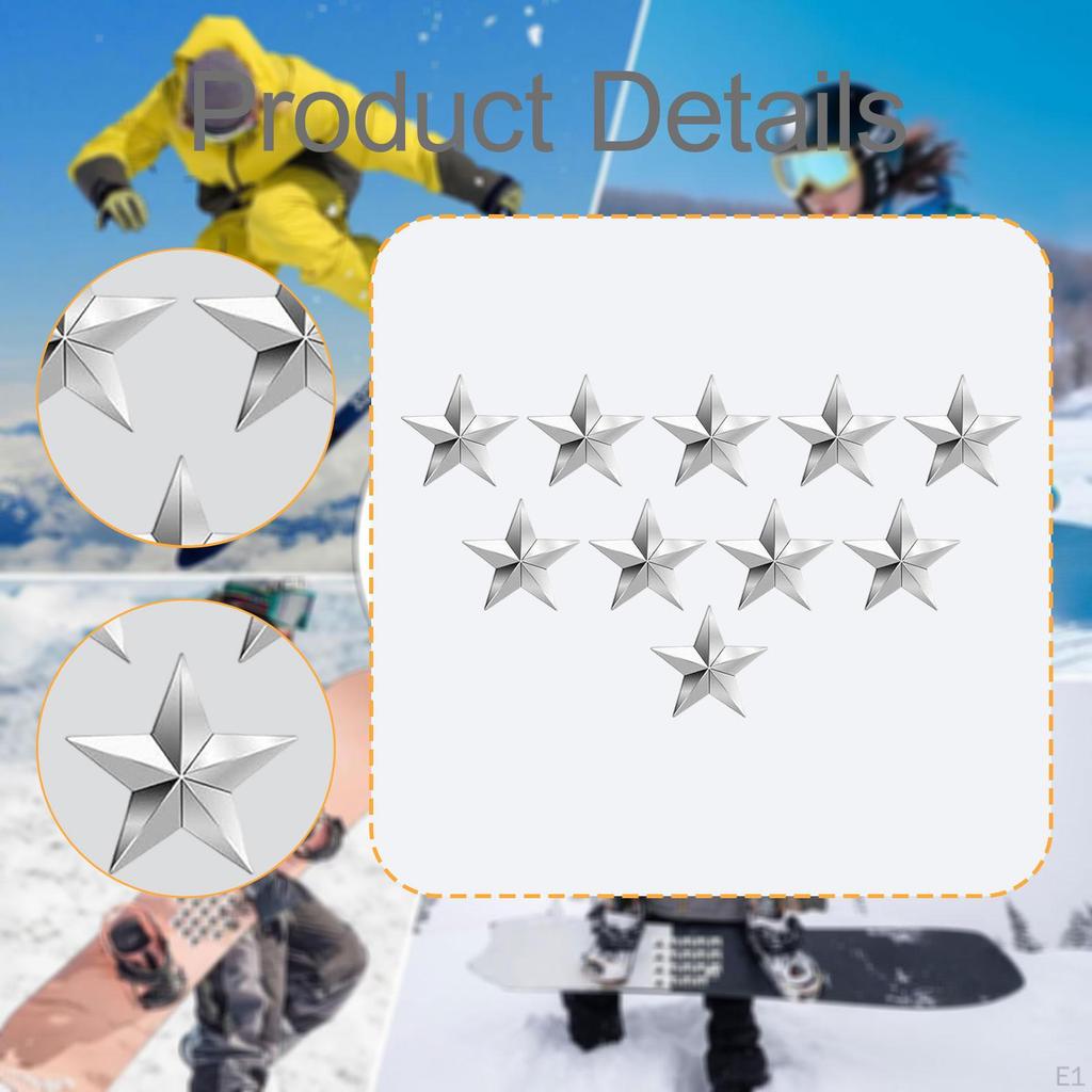 10 Pieces Snowboard Stomp Pads Accessory Enhanced Grip Alloy Sturdy Anti Slip Step Pad Snow Board
